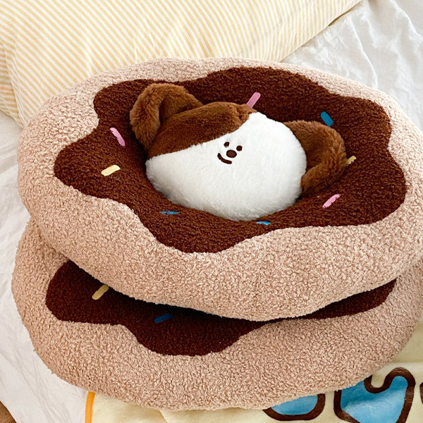 Donut Pillow - Polyester - White - Blue - 4 Colors - 2 Sizes from Apollo Box