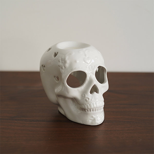 Skull Candle Holder - Halloween Ornament - Resin from Apollo Box