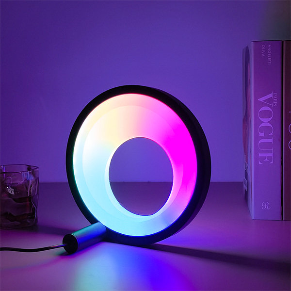 Gaming Rhythm Night Light - Wood - Mesmerizing RGB Color Effects