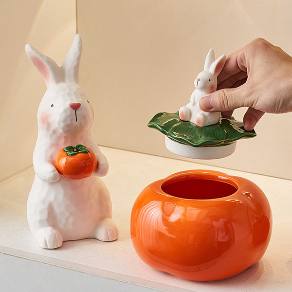 Rabbit Tea Leaf Storage Jar - Ceramic - ApolloBox