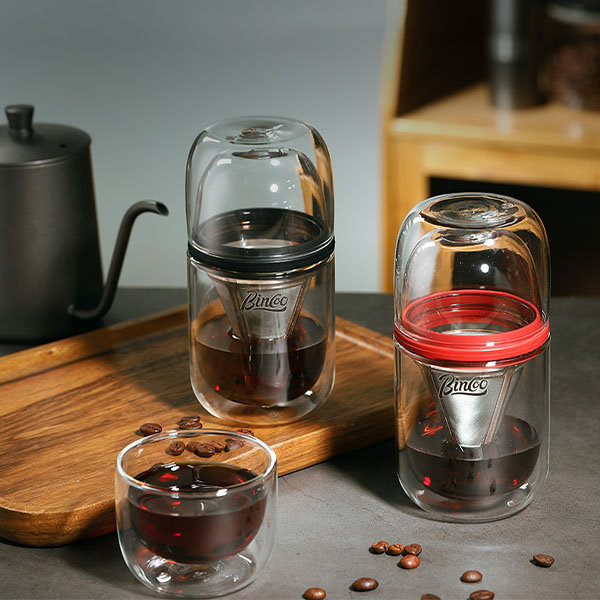 Glass Coffee Sharing Pot - Glass - Brown - Green - Two Colors from Apollo  Box