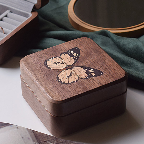 Floral Butterfly Jewelry Box - Ceramic - Vintage Inspired from Apollo Box