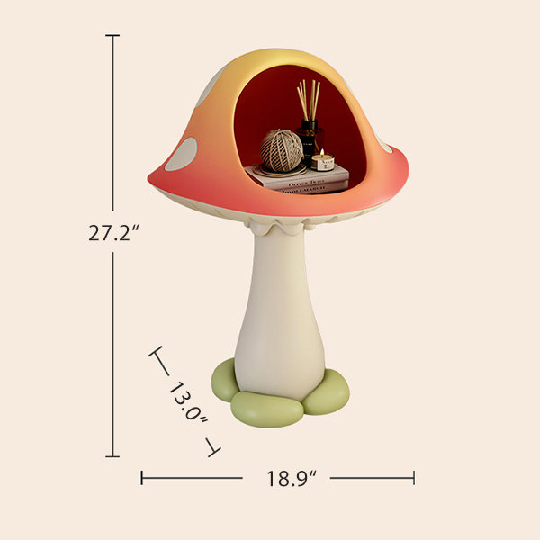 Mushroom Storage Floor Decoration - Yellow - Pink - Keep Your Essentials