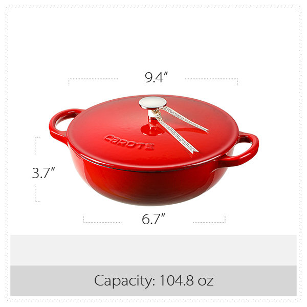 Enamel Cast Iron Pot - Red - Every Dish a Masterpiece - ApolloBox