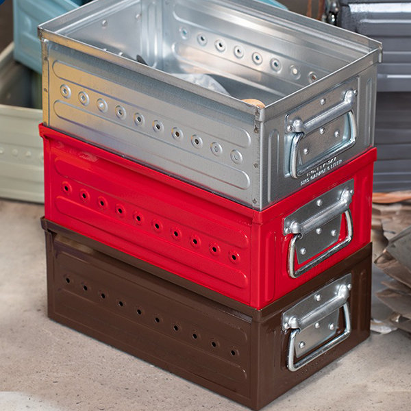 Industrial Style Storage Box - Iron - Yellow - Red - Blue - 9 Colors