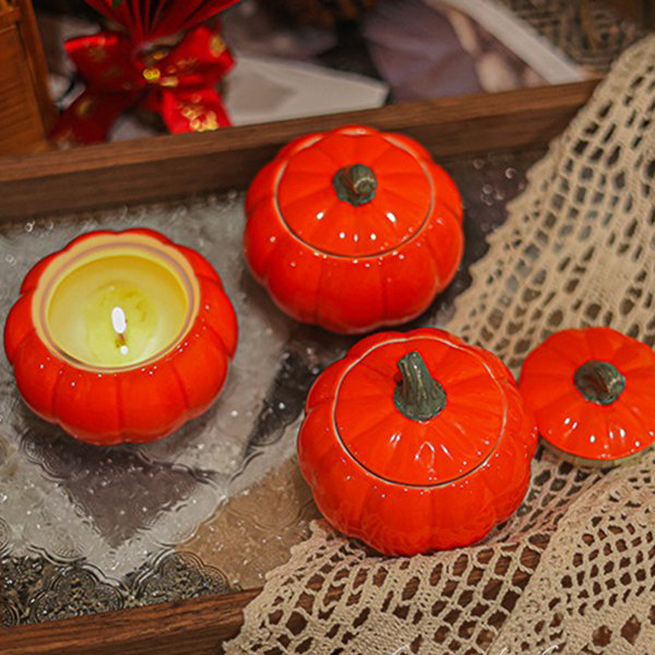 Pumpkin Shaped Cup Candle - Glass - Help You Find Inner Peace from Apollo  Box