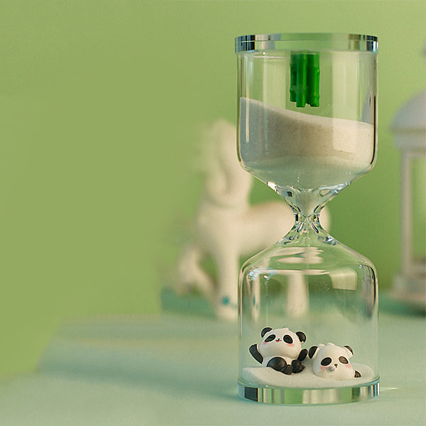 Green hourglass mug, aesthetic object