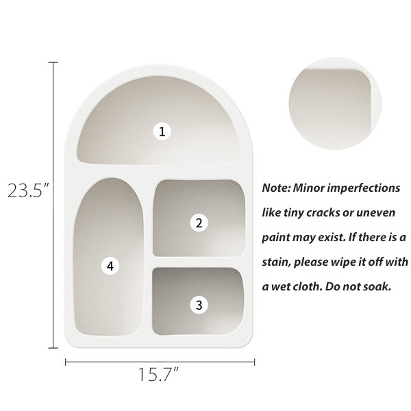Minimalist White Storage Cabinet - Arch - Square - Segmented Organization