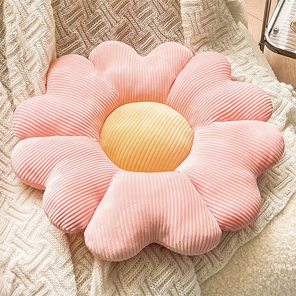 Flower Cushion - Pink - Coffee - Cozy For Your Chair