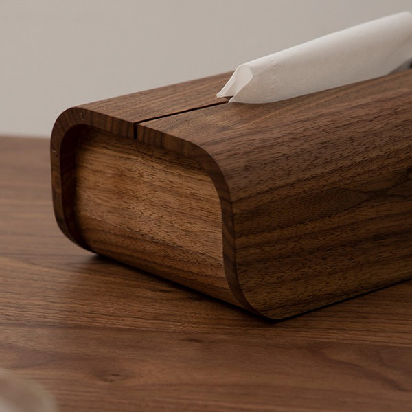 House Style TIssue Box - Black Walnut Wood - Cherry Wood - ApolloBox