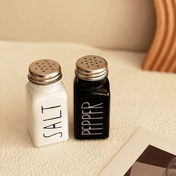 Black and White Seasoning Bottle Set - 2 Pcs - Vessels For Your Favorite  Spices from Apollo Box