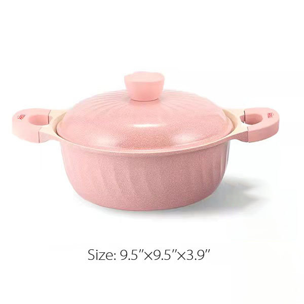 Glass Soup Pot - Pink - Transparent from Apollo Box