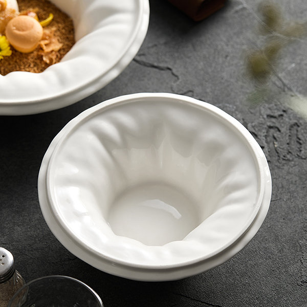 Textured Coral Colored Glass Dinnerware from Apollo Box