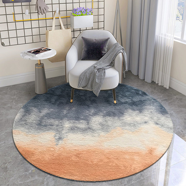 Round Blue Rug - ApolloBox