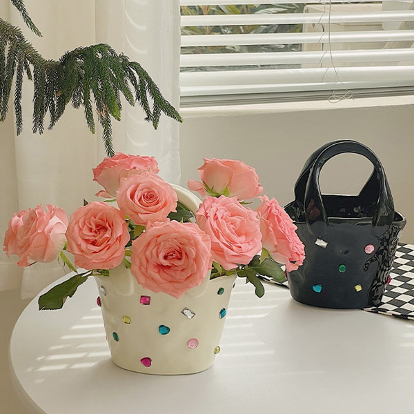 Handbag-Shaped Vase - Ceramic - Offer Versatility In Its Aesthetic Appeal
