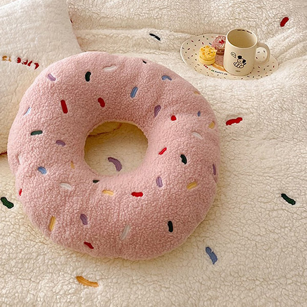 Donut Pillow - Polyester - White - Blue - 4 Colors - 2 Sizes - ApolloBox