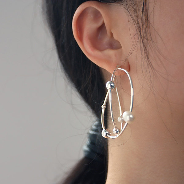 Large Hoop Double Layer Earrings - 925 Silver - Adorn Yourself