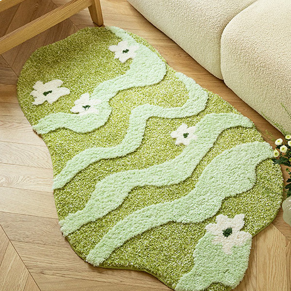 Secret Garden Bedside Rug - Green - Offer A Soothing Experience