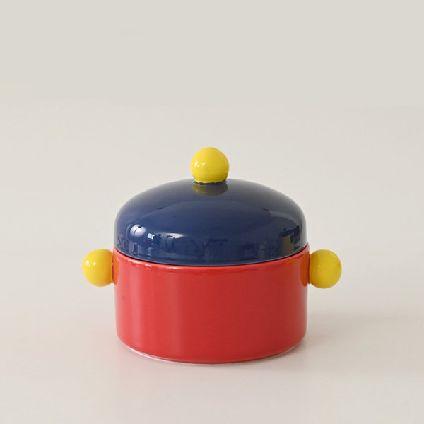 Moma Design Store Bubble Casserole Pot in Blue/Red Multi