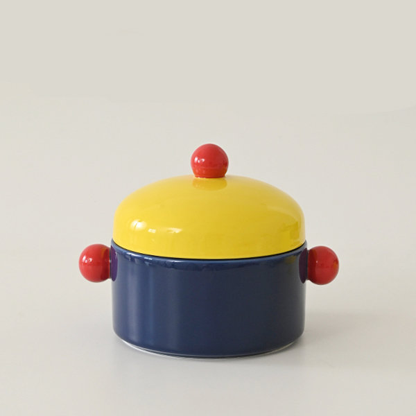 Moma Design Store Bubble Casserole Pot in Blue/Red Multi