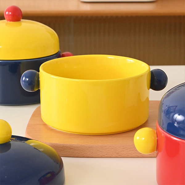 Moma Design Store Bubble Casserole Pot in Blue/Red Multi