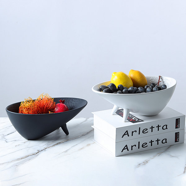 Nordic Creative Fruit Plate - Black - White - A Piece of Modern