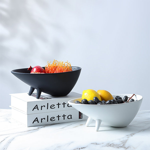 Nordic Creative Fruit Plate - Black - White - A Piece of Modern