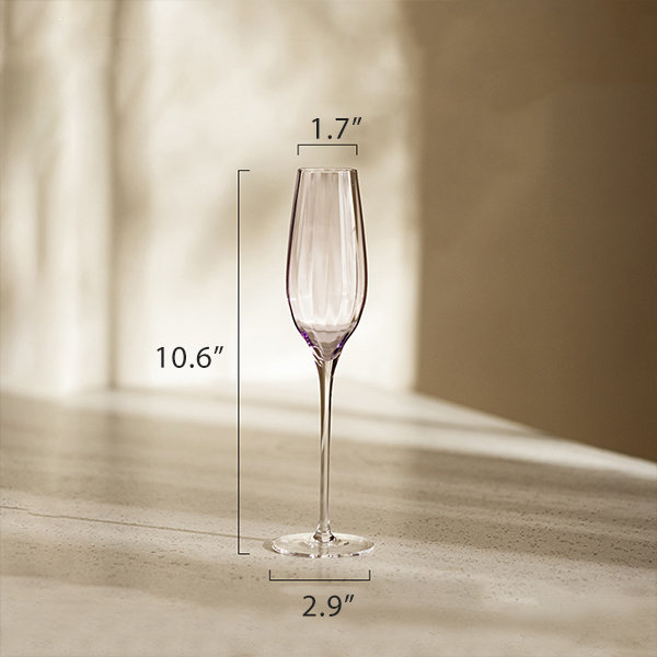Heart Shape Wine Glass - Textured - Smooth from Apollo Box