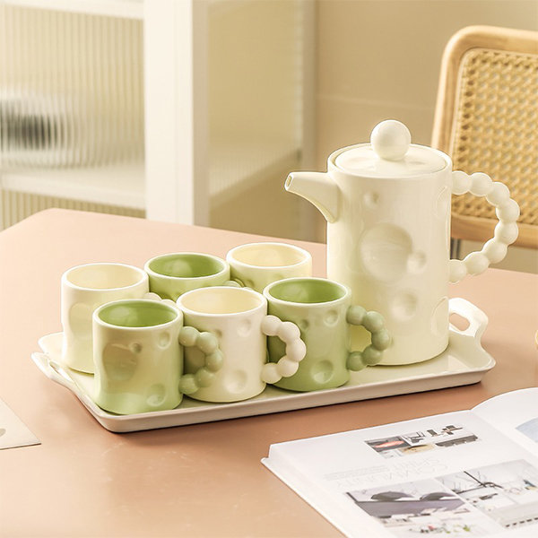 Cheese Inspired Tea Set - Ceramic - A Tasteful Blend Of Whimsy And Sophistication