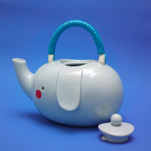 Adorable Elephant Teapot - Ceramic - 32.5 oz Capacity from Apollo Box