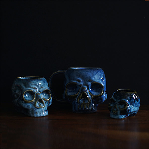 Gothic Skull Mug - Ceramic - Small - Medium - Large