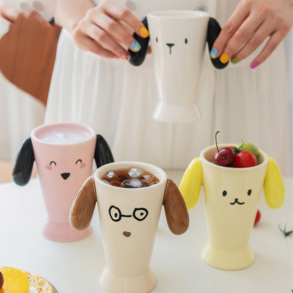 Pudding Dog Coffee Pot and Cup Set - Ceramic - Cartoon-inspired Design -  ApolloBox