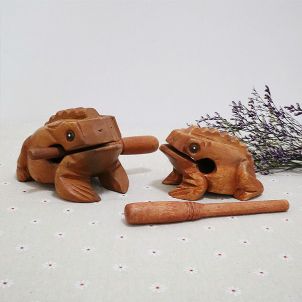 Frog Wood Carving Decor - Work of Art - A Dash of Whimsy - ApolloBox