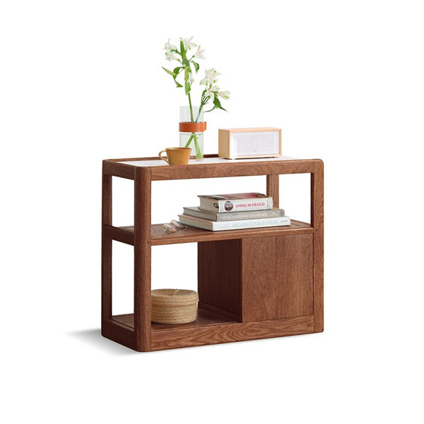 Removable Side Table - With Wheels - Cabinet - Beech - Walnut from Apollo  Box