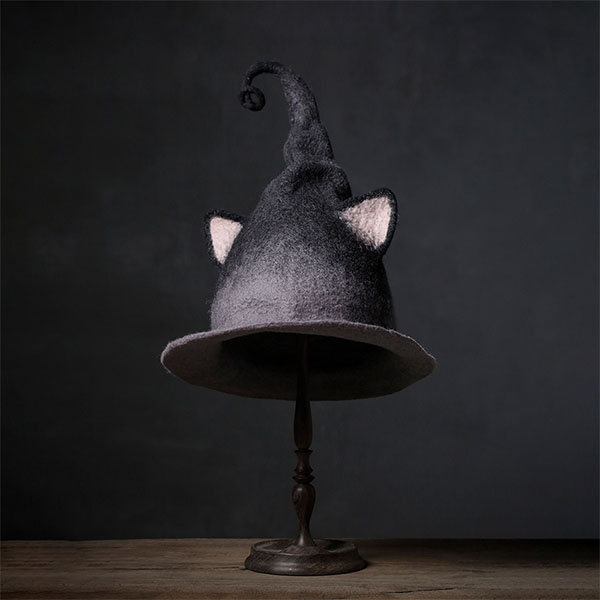 Cat Ears Wizard Hat - Handmade Wool Felt - Creative Interest - ApolloBox