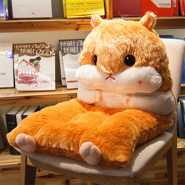 Cute Hamster Chair Cushion - Soft and Comfortable - Cartoon Doll Modeling -  ApolloBox