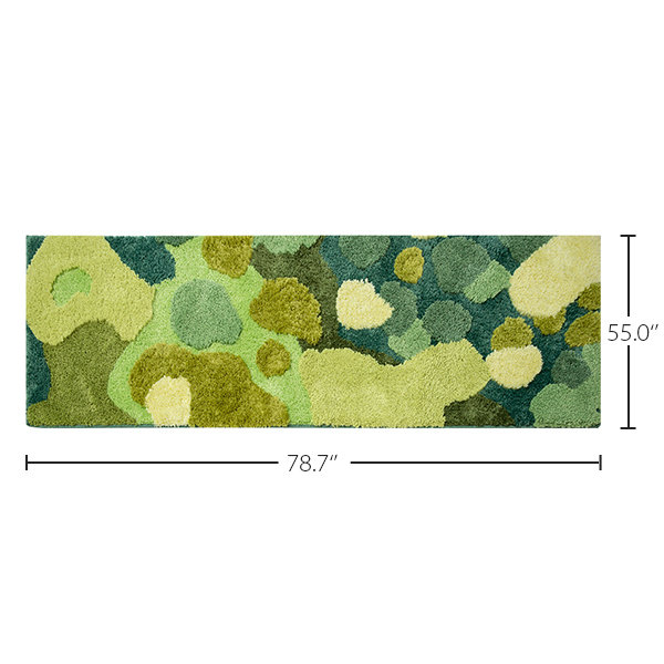 Moss Inspired Pastoral Runner Rug - Polyester - Countryside Ambiance from  Apollo Box