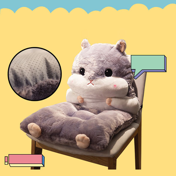 Cute Hamster Chair Cushion - Soft and Comfortable - Cartoon Doll Modeling -  ApolloBox