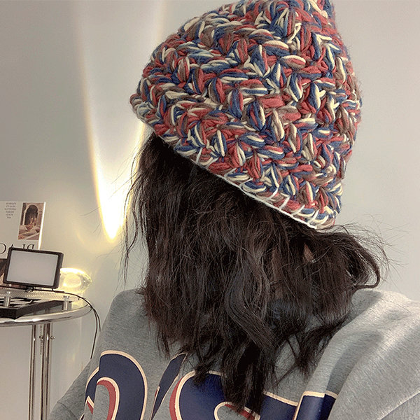 Vibrant Fair Isle outlet Wool Beanie