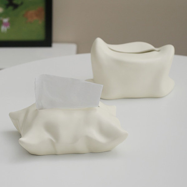 Pillow-Shaped Tissue Box - Ceramic - Store Your Tissues