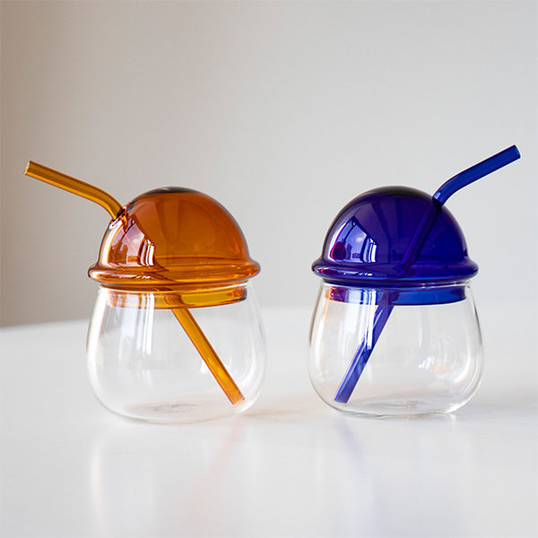 Cute Glass Tumbler With Straw - ApolloBox