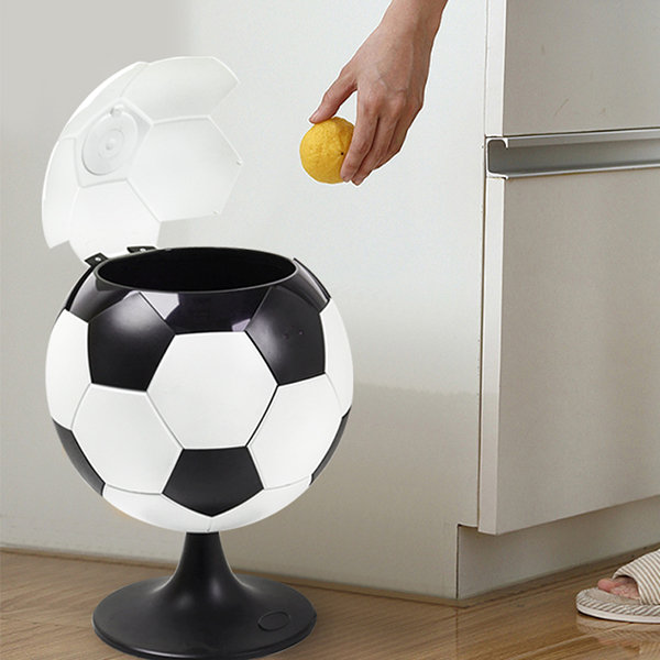Soccer Desktop Trash Bin - Intelligent Sensor Lid - Fully Enclosed Design -  ApolloBox