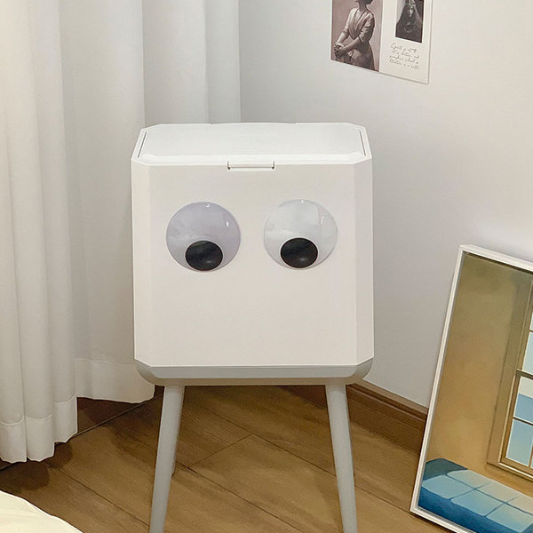 Big-Eyed Pedestal Trash Bin - Elevated Pedestal Stand - Sturdy and  Functional - ApolloBox