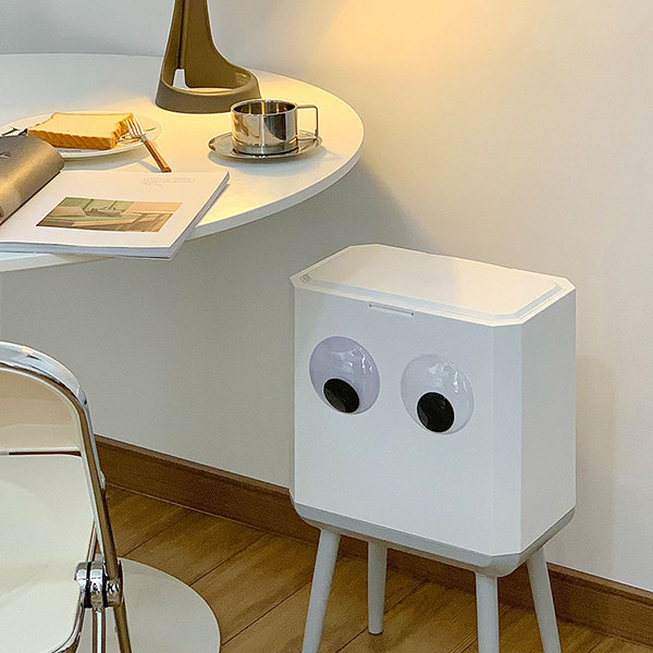 Big-Eyed Pedestal Trash Bin - Elevated Pedestal Stand - Sturdy and  Functional - ApolloBox