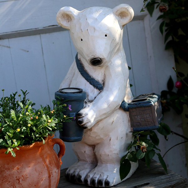 Solar Polar Bear Outdoor Light Decor - Create An Enchanting Ambiance