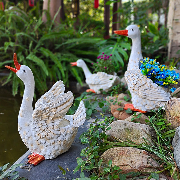 Cute Duck Flower Pot - Decor - Resin - 3 Sizes - ApolloBox