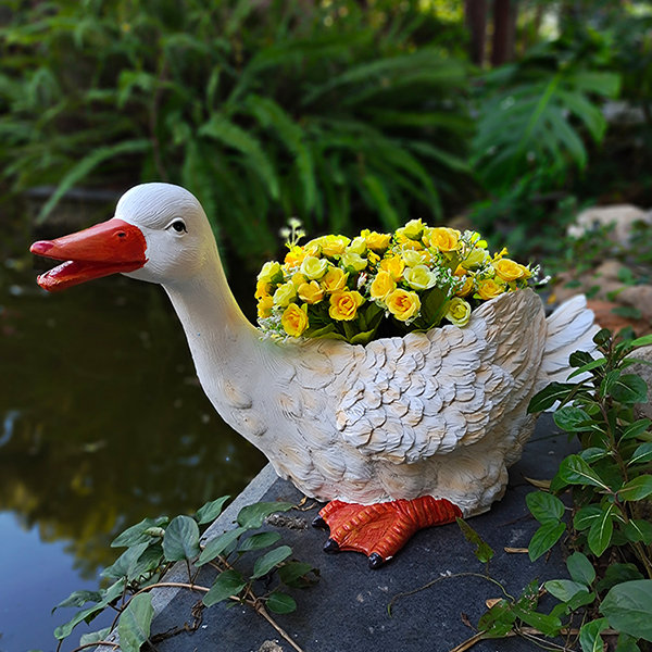 Cute Duck Flower Pot - Decor - Resin - 3 Sizes - ApolloBox