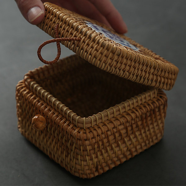 Rattan Rectangle Storage Box - Small - Large - ApolloBox