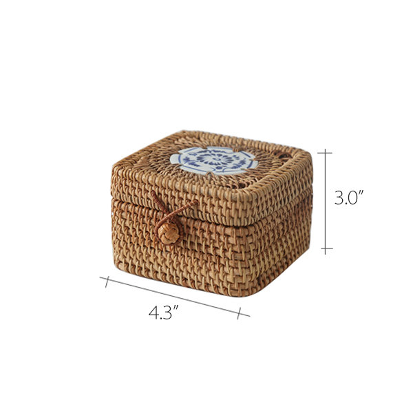 Rattan Rectangle Storage Box - Small - Large - ApolloBox