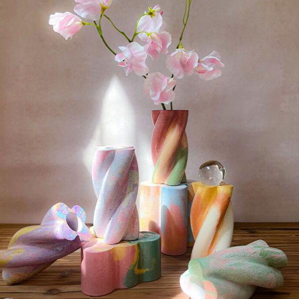 Mini Creative Colorful Concrete Vase - A Piece Of Art